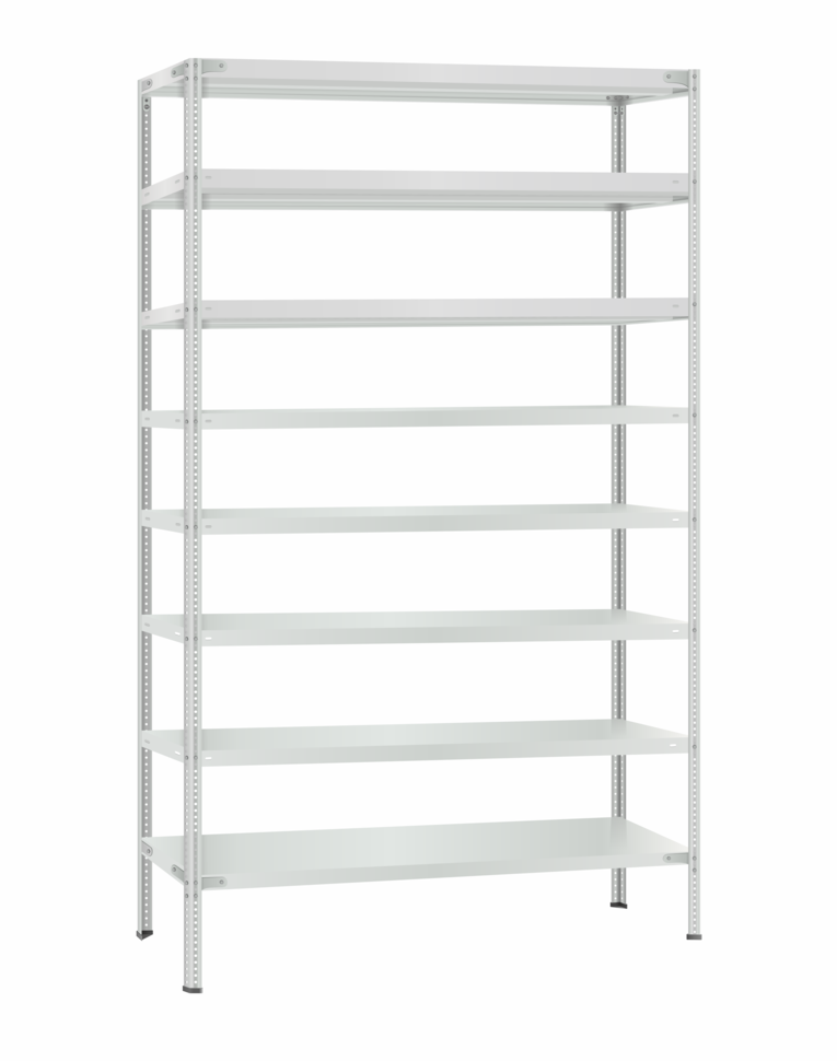 Стеллаж металлический Титан МС-500 2400х1200х300 8 полок Стеллаж металлический Титан МС-500 2400х1200х300 8 полок