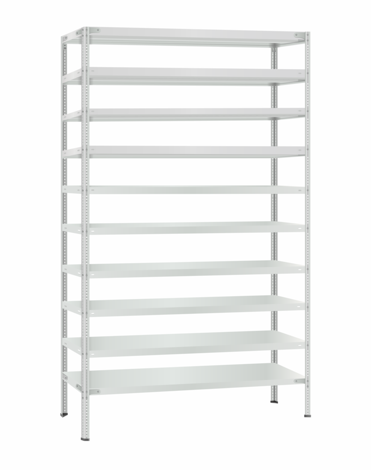 Стеллаж металлический Титан МС-500 2400х1200х400 10 полок Стеллаж металлический Титан МС-500 2400х1200х400 10 полок
