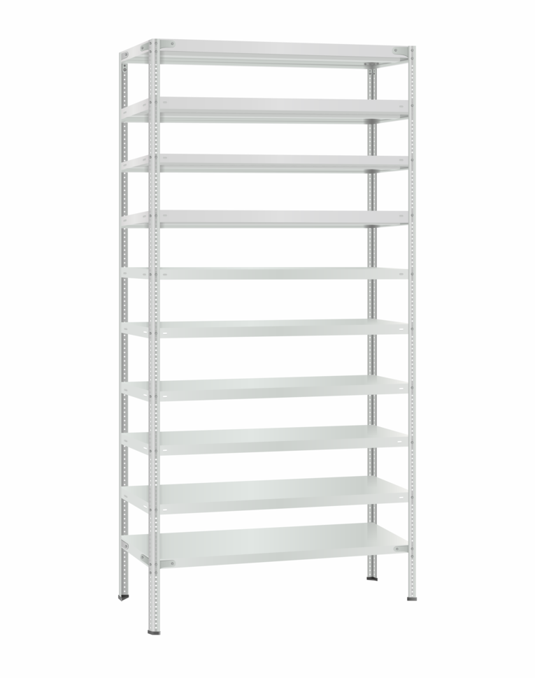 Стеллаж металлический Титан МС-500 3000х1000х400 10 полок Стеллаж металлический Титан МС-500 3000х1000х400 10 полок