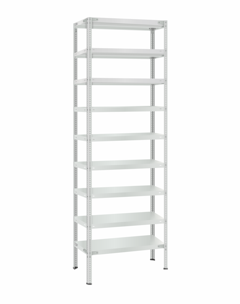 Стеллаж металлический Титан МС-500 2400х700х300 9 полок